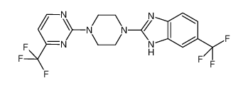 6-(trifluoromethyl)-2-(4-(4-(trifluoromethyl)pyrimidin-2-yl)piperazin-1-yl)-1H-benzo[d]imidazole_683244-78-2