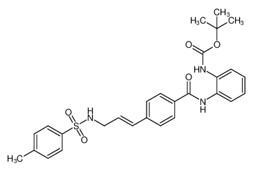 tert-butyl (E)-(2-(4-(3-((4-methylphenyl)sulfonamido)prop-1-en-1-yl)benzamido)phenyl)carbamate_683246-38-0