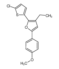 2-(5-chlorothiophen-2-yl)-3-ethyl-5-(4-methoxyphenyl)furan_683252-57-5