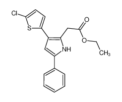 ethyl 2-(3-(5-chlorothiophen-2-yl)-5-phenyl-1H-pyrrol-2-yl)acetate_683252-59-7