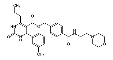 4-((2-morpholinoethyl)carbamoyl)benzyl 2-oxo-6-propyl-4-(m-tolyl)-1,2,3,4-tetrahydropyrimidine-5-carboxylate_683275-65-2