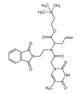 2-(trimethylsilyl)ethyl 2-(N-(2-(1,3-dioxoisoindolin-2-yl)ethyl)-2-(5-methyl-2,4-dioxo-3,4-dihydropyrimidin-1(2H)-yl)acetamido)pent-4-enoate_683276-88-2