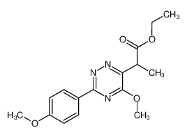 2-[5-methoxy-3-(4-methoxy-phenyl)-[1,2,4]triazin-6-yl]-propionic acid ethyl ester_68341-82-2