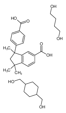 butane-1,4-diol,3-(4-carboxyphenyl)-1,1,3-trimethyl-2H-indene-5-carboxylic acid,[4-(hydroxymethyl)cyclohexyl]methanol_68345-24-4
