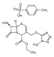 p-toluenesulfonic acid salt of ethyl 7-amino-3-(1-methyl-1H-tetrazol-5-yl)thiomethyl-2-cephem-4-carboxylate_68350-09-4