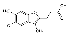 3-(5-chloro-3,6-dimethyl-benzofuran-2-yl)-propionic acid_6836-92-6