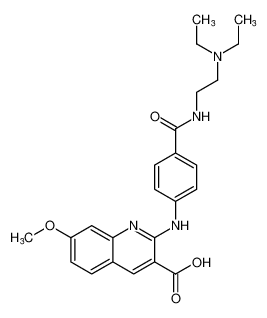 2-((4-((2-(diethylamino)ethyl)carbamoyl)phenyl)amino)-7-methoxyquinoline-3-carboxylic acid_683749-91-9