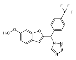 1-((6-methoxybenzofuran-2-yl)(4-(trifluoromethyl)phenyl)methyl)-1H-1,2,4-triazole_683764-23-0