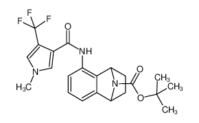 tert-butyl 5-(1-methyl-4-(trifluoromethyl)-1H-pyrrole-3-carboxamido)-1,2,3,4-tetrahydro-1,4-epiminonaphthalene-9-carboxylate_683776-36-5