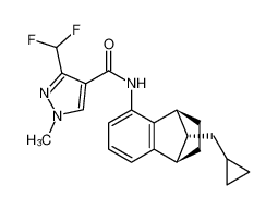 rel-N-((1R,4S,9R)-9-(cyclopropylmethyl)-1,2,3,4-tetrahydro-1,4-methanonaphthalen-5-yl)-3-(difluoromethyl)-1-methyl-1H-pyrazole-4-carboxamide_683777-19-7