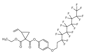 2-Vinyl-cyclopropane-1,1-dicarboxylic acid ethyl ester 4-(3,3,4,4,5,5,6,6,7,7,8,8,9,9,10,10,10-heptadecafluoro-decyloxy)-phenyl ester_683795-10-0
