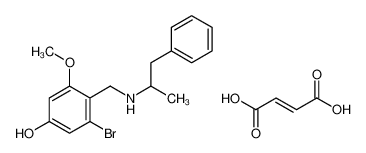 (2-bromo-4-hydroxy-6-methoxyphenyl)methyl-(1-phenylpropan-2-yl)azanium,(Z)-4-hydroxy-4-oxobut-2-enoate_68397-86-4