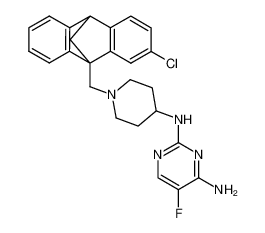 4-Amino-2-[1-(2-chloro-9,10-dihydro-9,10-methanoanthracen-9-ylmethyl)-4-piperidylamino]-5-fluoropyrimidine_684208-28-4