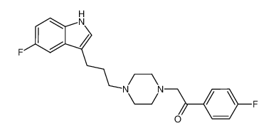 2-(4-(3-(5-fluoro-1H-indol-3-yl)propyl)piperazin-1-yl)-1-(4-fluorophenyl)ethan-1-one_684213-12-5