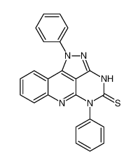 1,5-diphenyl-1,5-dihydro-1,2,3,5,6-pentaazaaceanthrylene-4(3H)-thione_684214-19-5