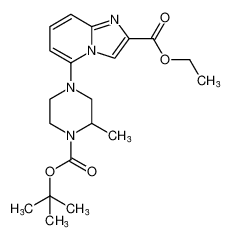 ethyl 5-(4-(tert-butoxycarbonyl)-3-methylpiperazin-1-yl)imidazo[1,2-a]pyridine-2-carboxylate_684223-45-8