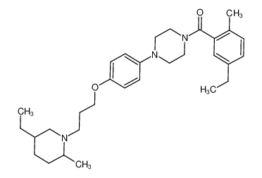 (5-ethyl-2-methylphenyl)(4-(4-(3-(5-ethyl-2-methylpiperidin-1-yl)propoxy)phenyl)piperazin-1-yl)methanone_684244-88-0