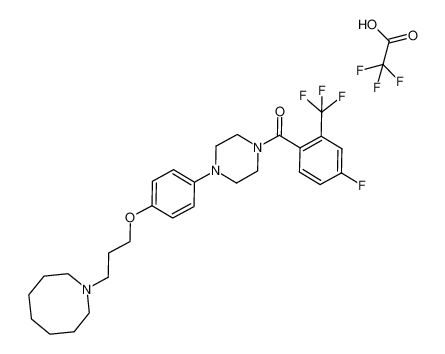 (4-(4-(3-(azocan-1-yl)propoxy)phenyl)piperazin-1-yl)(4-fluoro-2-(trifluoromethyl)phenyl)methanone 2,2,2-trifluoroacetate_684245-07-6