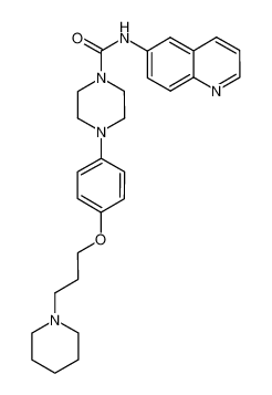 4-(4-{[3-(1-piperidinyl)propyl]oxy}phenyl)-N-6-quinolinyl-1-piperazinecarboxamide_684246-61-5