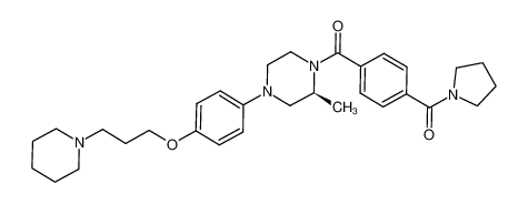 (2S)-2-methyl-4-(4-{[3-(1-piperidinyl)propyl]oxy}phenyl)-1-{[4-(1-pyrrolidinylcarbonyl)phenyl]carbonyl}piperazine_684246-98-8