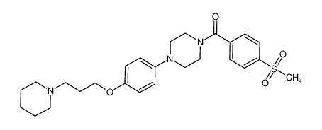 1-{[4-(methylsulfonyl)phenyl]carbonyl}-4-(4-{[3-(1-piperidinyl)propyl]oxy}phenyl)piperazine_684247-39-0