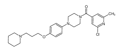 1-[(2-chloro-6-methyl-4-pyridinyl)carbonyl]-4-(4-{[3-(1-piperidinyl)propyl]oxy}phenyl)piperazine_684247-73-2