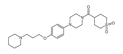 1-[(1,1-dioxidotetrahydro-2H-thiopyran-4-yl)carbonyl]-4-(4-{[3-(1-piperidinyl)propyl]oxy}phenyl)piperazine_684247-87-8