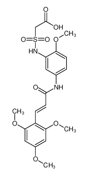 (E)-2-(N-(2-methoxy-5-(3-(2,4,6-trimethoxyphenyl)acrylamido)phenyl)sulfamoyl)acetic acid_684275-48-7
