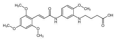 (E)-4-((2-methoxy-5-(3-(2,4,6-trimethoxyphenyl)acrylamido)phenyl)amino)butanoic acid_684275-83-0