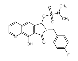 7-(4-fluorobenzyl)-9-hydroxy-8-oxo-7,8-dihydro-6H-pyrrolo[3,4-g]quinolin-6-yl dimethylsulfamate_684284-77-3