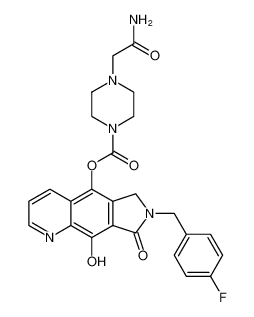 1-Piperazinecarboxylic acid, 4-(2-amino-2-oxoethyl)-,7-[(4-fluorophenyl)methyl]-7,8-dihydro-9-hydroxy-8-oxo-6H-pyrrolo[3,4-g]quinolin-5-yl ester_684285-77-6