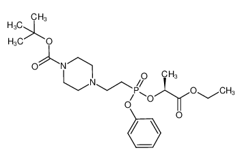 4-{2-[(1-ethoxycarbonyl-ethoxy)-phenoxy-phosphoryl]-ethyl}-piperazine-1-carboxylic acid tert-butyl ester_684286-40-6