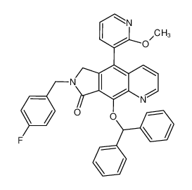 9-benzhydryloxy-7-(4-fluoro-benzyl)-5-(2-methoxy-pyridin-3-yl)-6,7-dihydro-pyrrolo[3,4-g]quinolin-8-one_684287-44-3