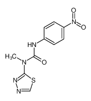 1-methyl-3-(4-nitro-phenyl)-1-[1,3,4]thiadiazol-2-yl-urea_68429-69-6