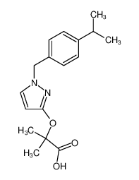 2-[1-(4-Isopropyl-benzyl)-1H-pyrazol-3-yloxy]-2-methyl-propionic acid_68430-11-5
