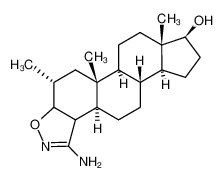 3'-amino-2α-methyl-(3ξ,4ξ,5α)-3,4-dihydro-androstano[4,3-d]isoxazol-17β-ol_68432-15-5