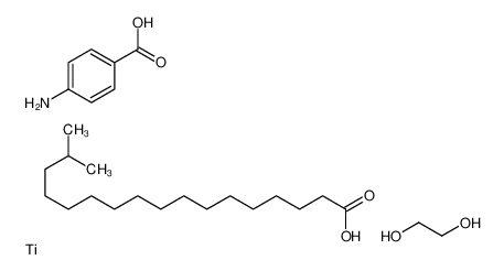 4-aminobenzoic acid, ethylene glycol, 16-methylheptadecanoic acid , titanium_68443-71-0