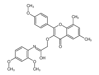 N-(2,4-dimethoxyphenyl)-2-[2-(4-methoxyphenyl)-6,8-dimethyl-4-oxochromen-3-yl]oxyacetamide_6847-05-8