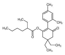 4,4-diethyl-2',4'-dimethyl-6-oxo-3,4,5,6-tetrahydro-[1,1'-biphenyl]-2-yl 2-ethylhexanoate_68472-86-6