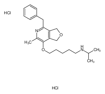 5-[(4-benzyl-6-methyl-1,3-dihydrofuro[3,4-c]pyridin-7-yl)oxy]-N-propan-2-ylpentan-1-amine,dihydrochloride_68484-40-2