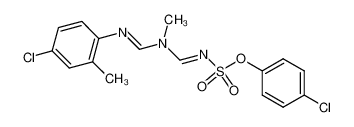 [1-{[N-(4-Chloro-2-methyl-phenyl)-formimidoyl]-methyl-amino}-meth-(E)-ylidene]-sulfamic acid 4-chloro-phenyl ester_68486-58-8