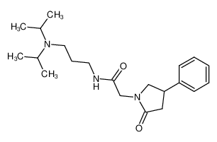 N-[3-[bis(1-methylethyl)amino]propyl]-2-oxo-4-phenyl-1-pyrrolidineacetamide_68497-64-3