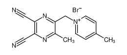 1-((5,6-dicyano-3-methylpyrazin-2-yl)methyl)-4-methylpyridin-1-ium bromide_685090-20-4