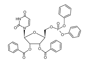 (2S,3S,4S,5S)-2-(2,4-dioxo-3,4-dihydropyrimidin-1(2H)-yl)-5-(((diphenoxyphosphoryl)oxy)methyl)tetrahydrofuran-3,4-diyl dibenzoate_68510-64-5