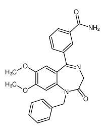3-(1-benzyl-7,8-dimethoxy-2-oxo-2,3-dihydro-1H-benzo[e][1,4]diazepin-5-yl)benzamide_685102-95-8