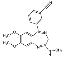 3-(7,8-dimethoxy-2-(methylamino)-3H-benzo[e][1,4]diazepin-5-yl)benzonitrile_685103-32-6