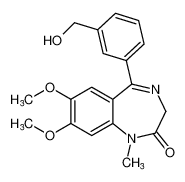 5-(3-(hydroxymethyl)phenyl)-7,8-dimethoxy-1-methyl-1,3-dihydro-2H-benzo[e][1,4]diazepin-2-one_685103-38-2