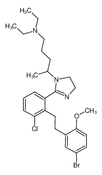 [4-(2-{2-[2-(5-bromo-2-methoxy-phenyl)-ethyl]-3-chloro-phenyl}-4,5-dihydro-imidazol-1-yl)-pentyl]-diethyl-amine_685126-77-6