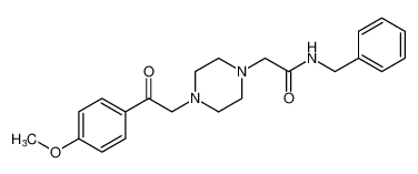 N-benzyl-2-(4-(2-(4-methoxyphenyl)-2-oxoethyl)piperazin-1-yl)acetamide_685137-50-2
