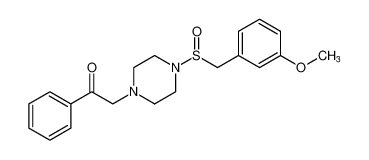 2-(4-((3-methoxybenzyl)sulfinyl)piperazin-1-yl)-1-phenylethan-1-one_685137-78-4